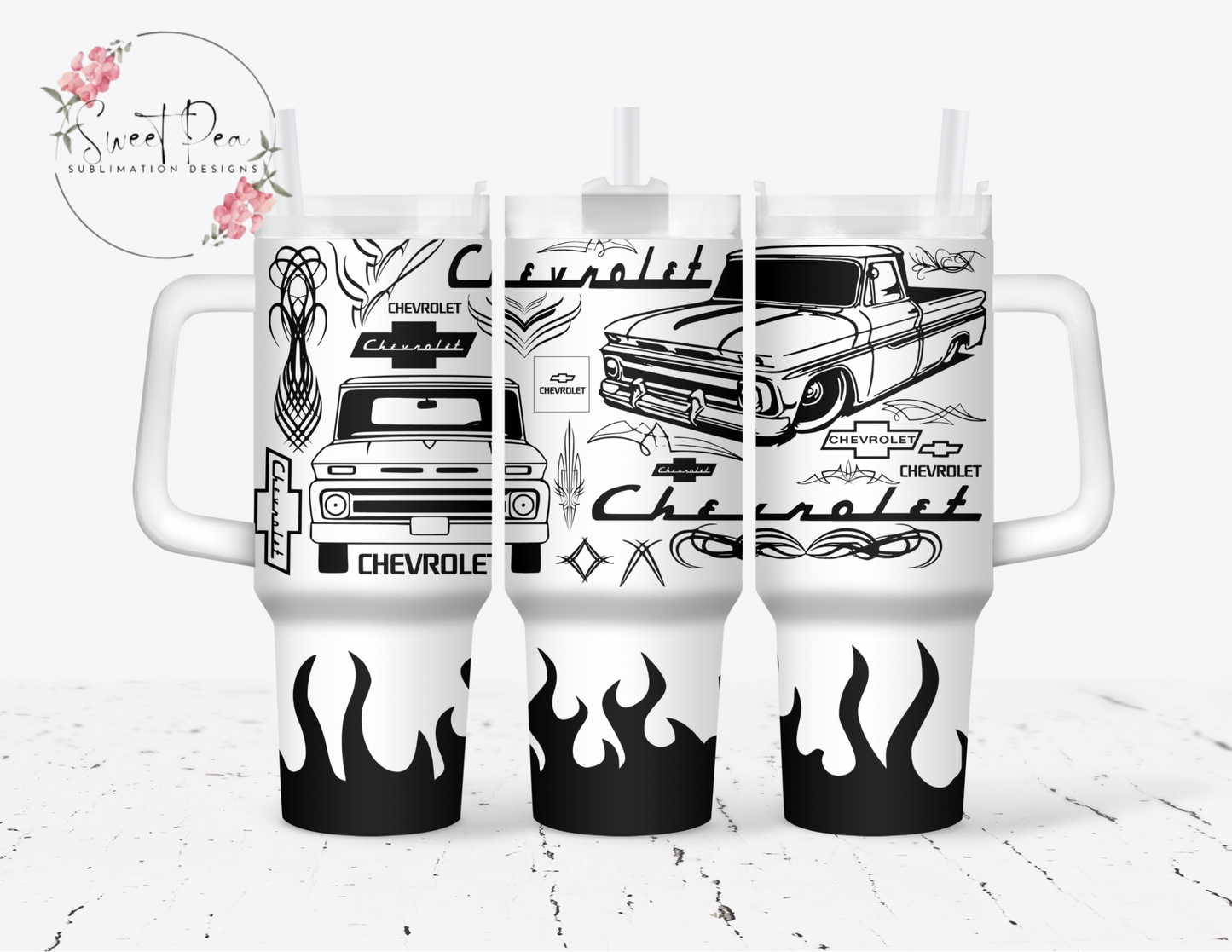 Chevy Classic 40oz Tumbler with Handle
