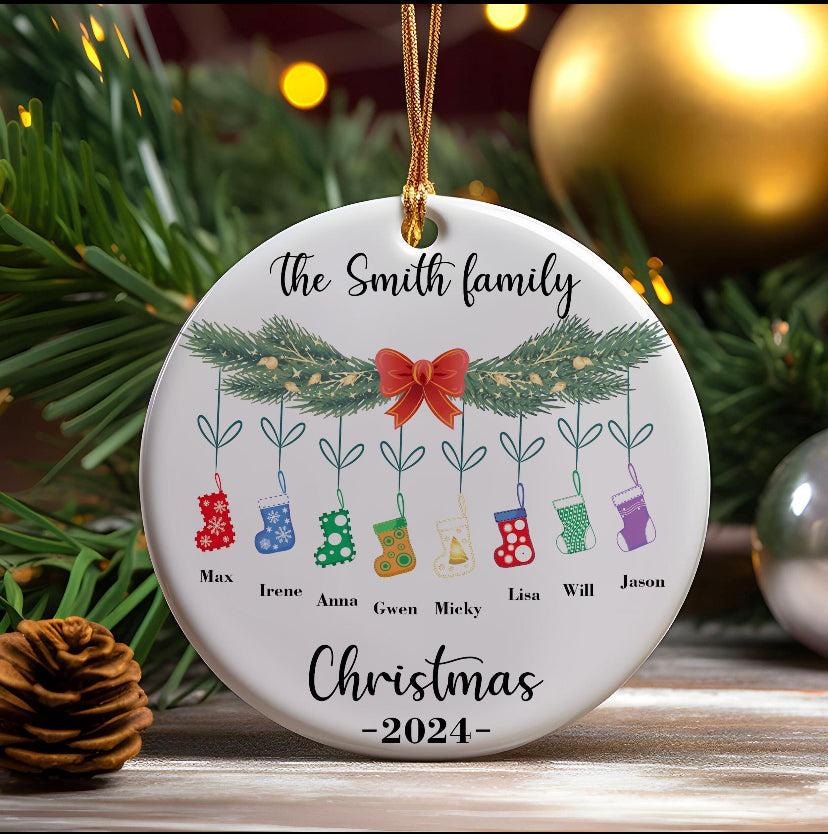 Personalized Family Stockings Ornament