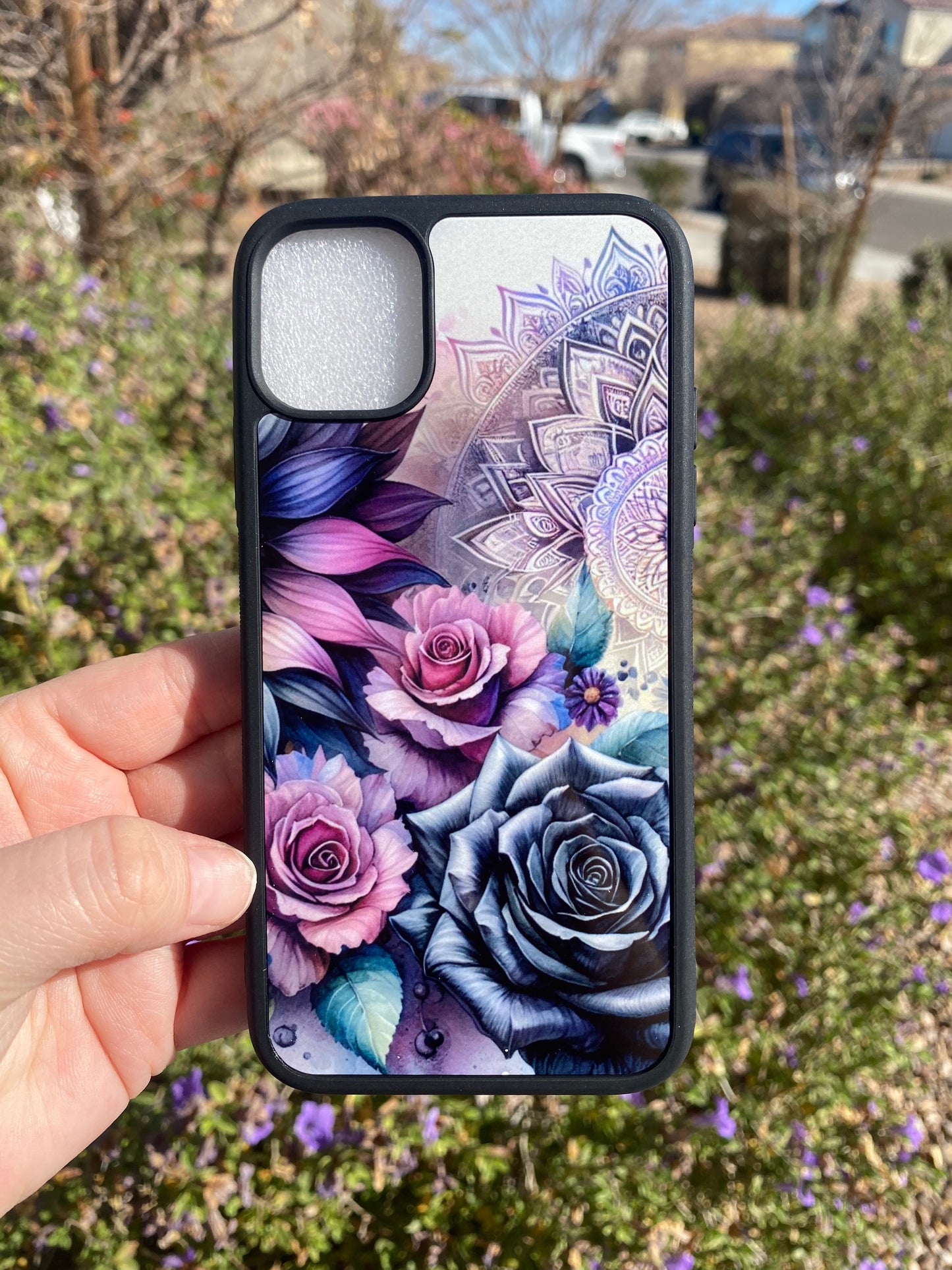 Purple Floral Mandala iPhone Case