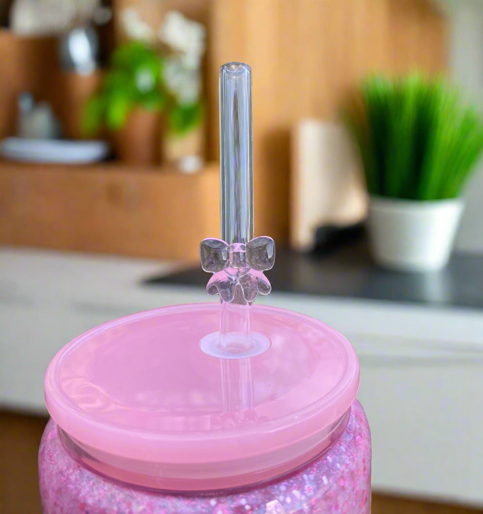 Bows & Glitter Snow Globe tumbler