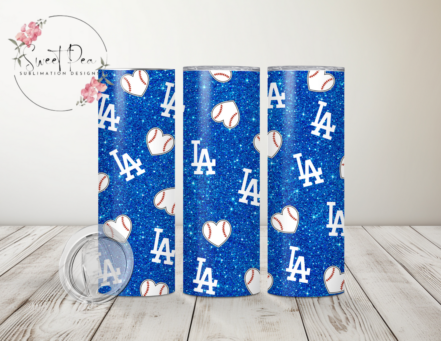 LA Dodgers Baseball 20 oz Tumbler