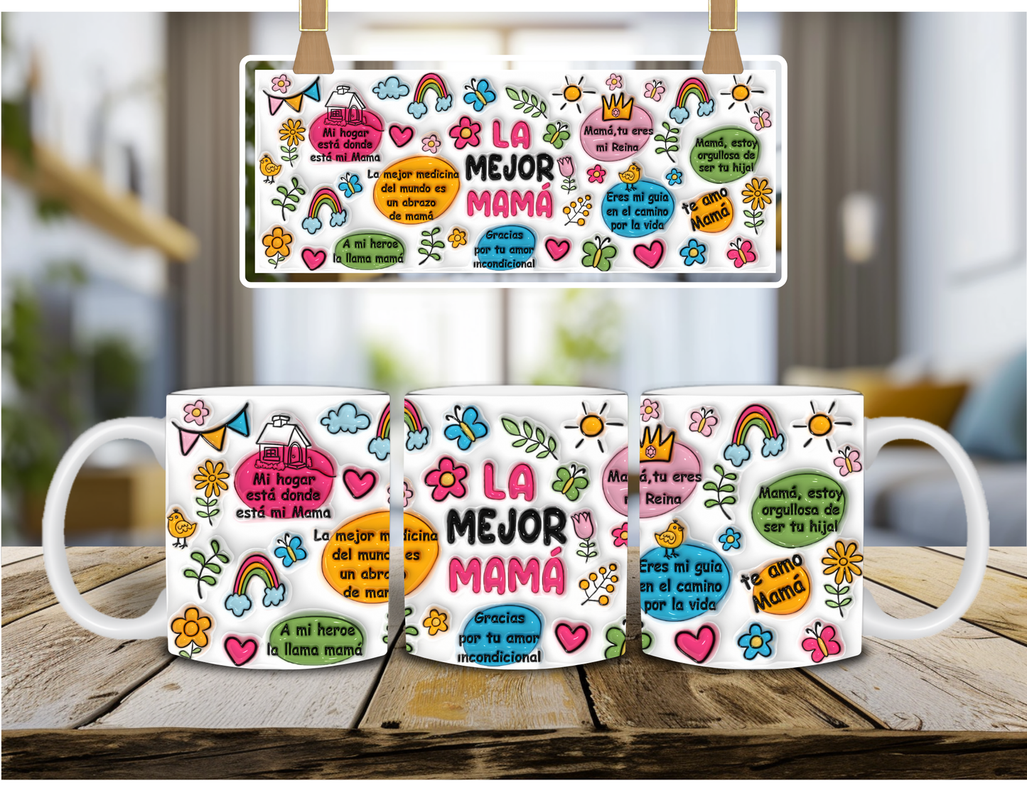 3D La Mejor Mamá Coffee Mug