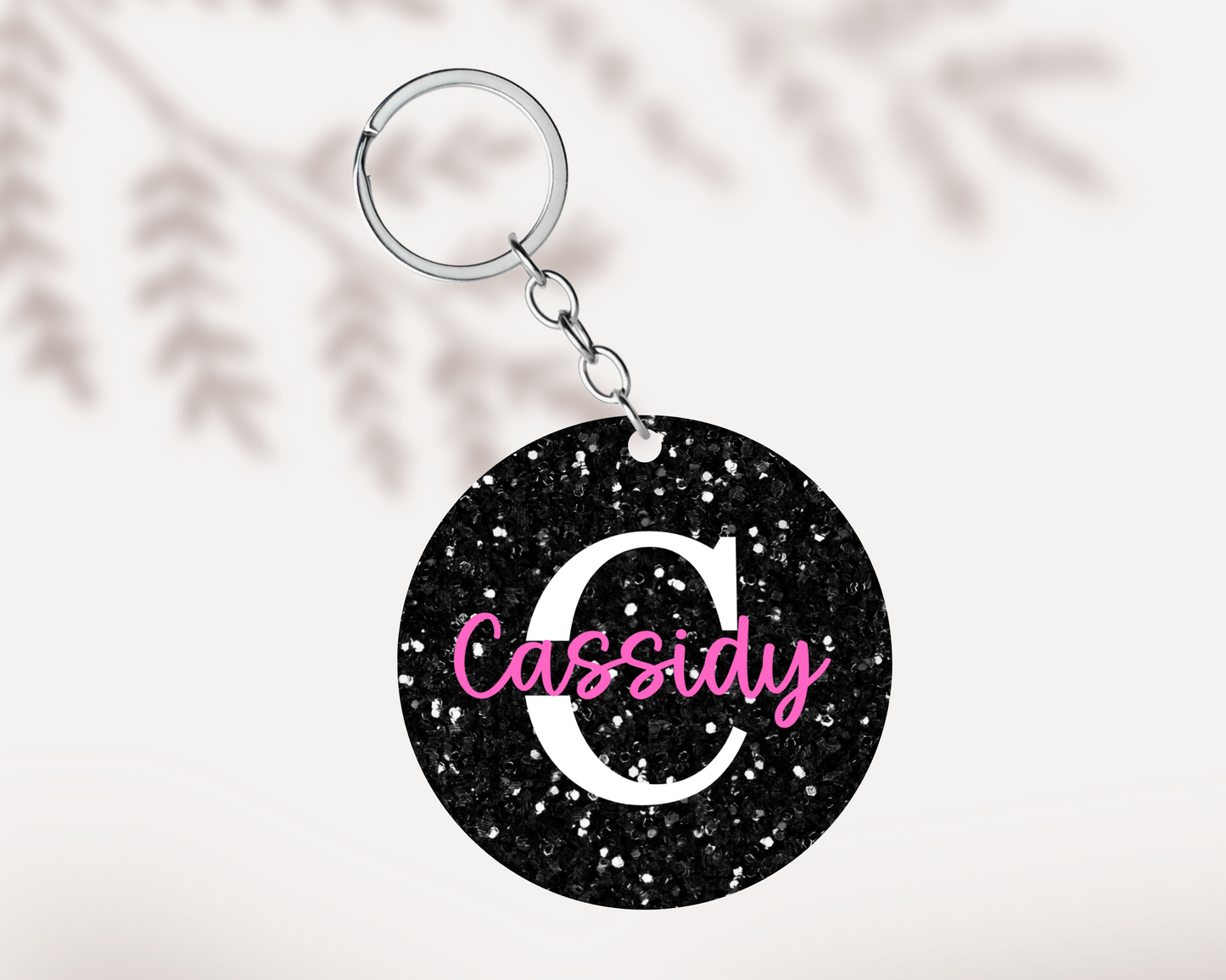 Personalized Glitter Name Keychain