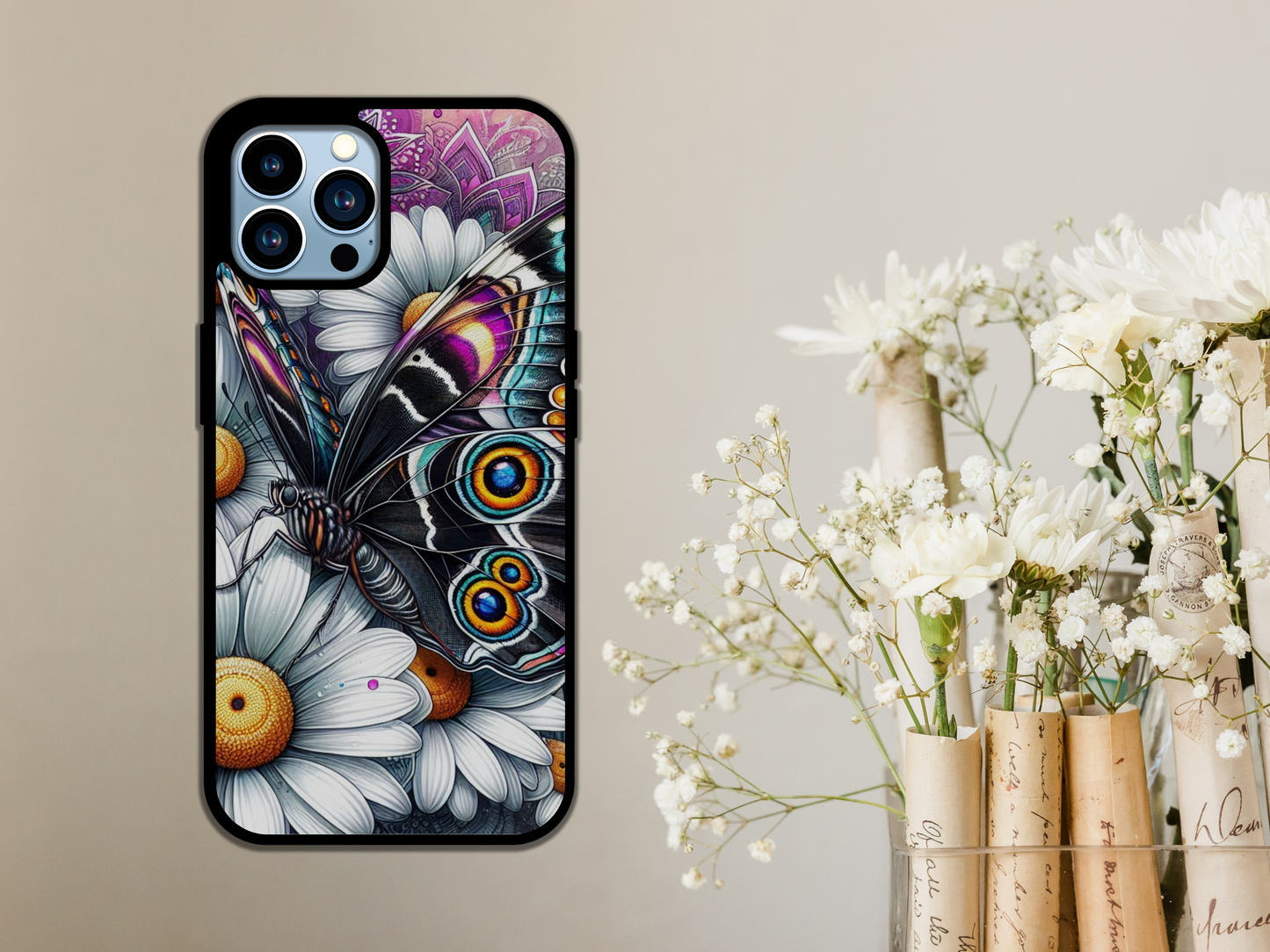Daisies & Butterfly iPhone Case