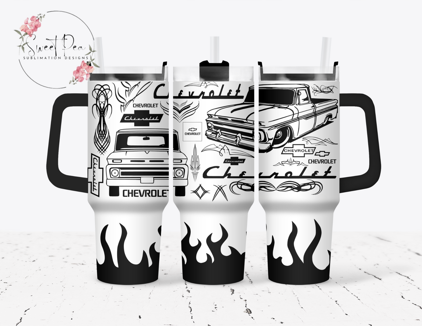 Chevy Classic 40oz Tumbler with Handle