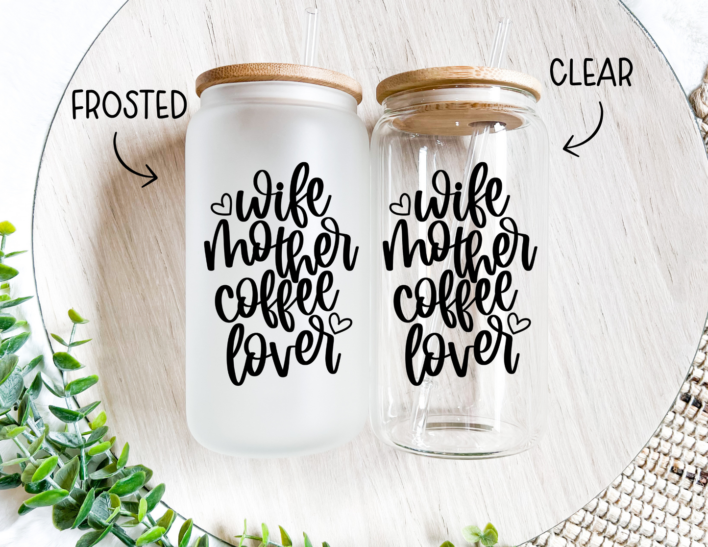 Wife Mother Coffee Lover Glass Libbey Cup