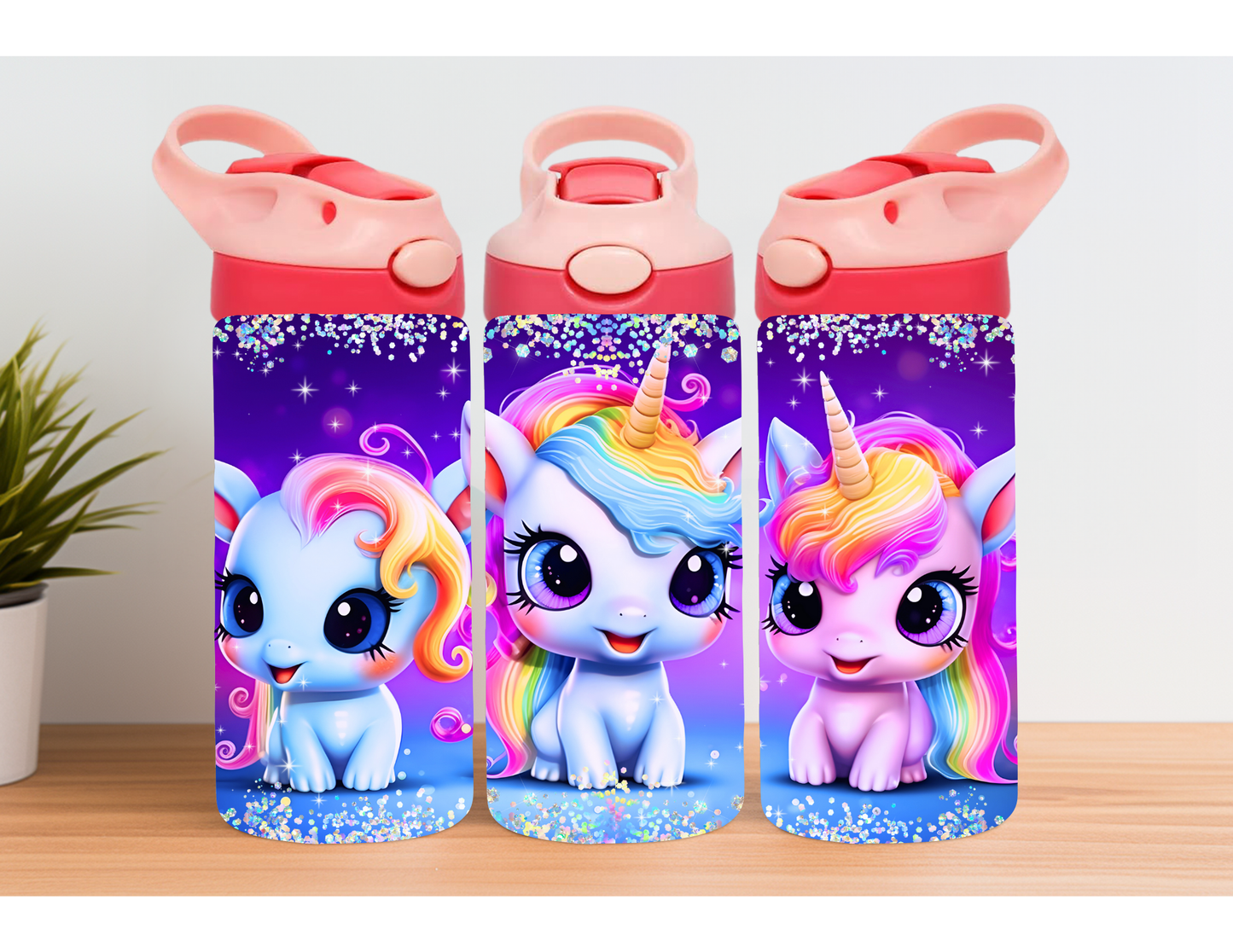 Unicorn Kids 12 oz Flip Top Tumbler