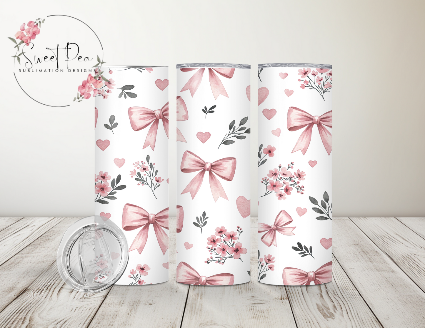 Pink Coquette Floral 20oz Tumbler