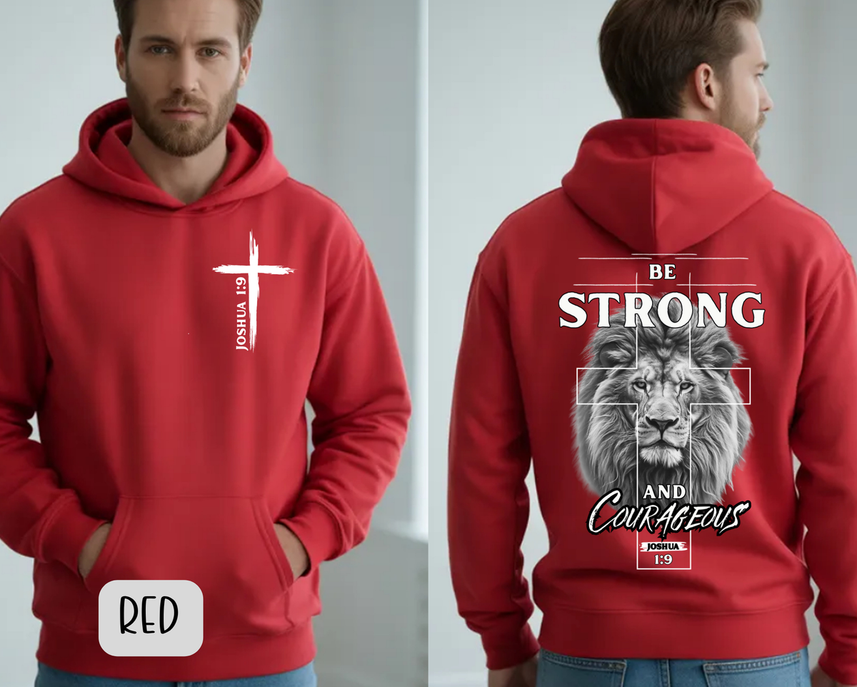 Be Strong and Courageous Josua 1:9 Christian Shirt - Gildan Brand