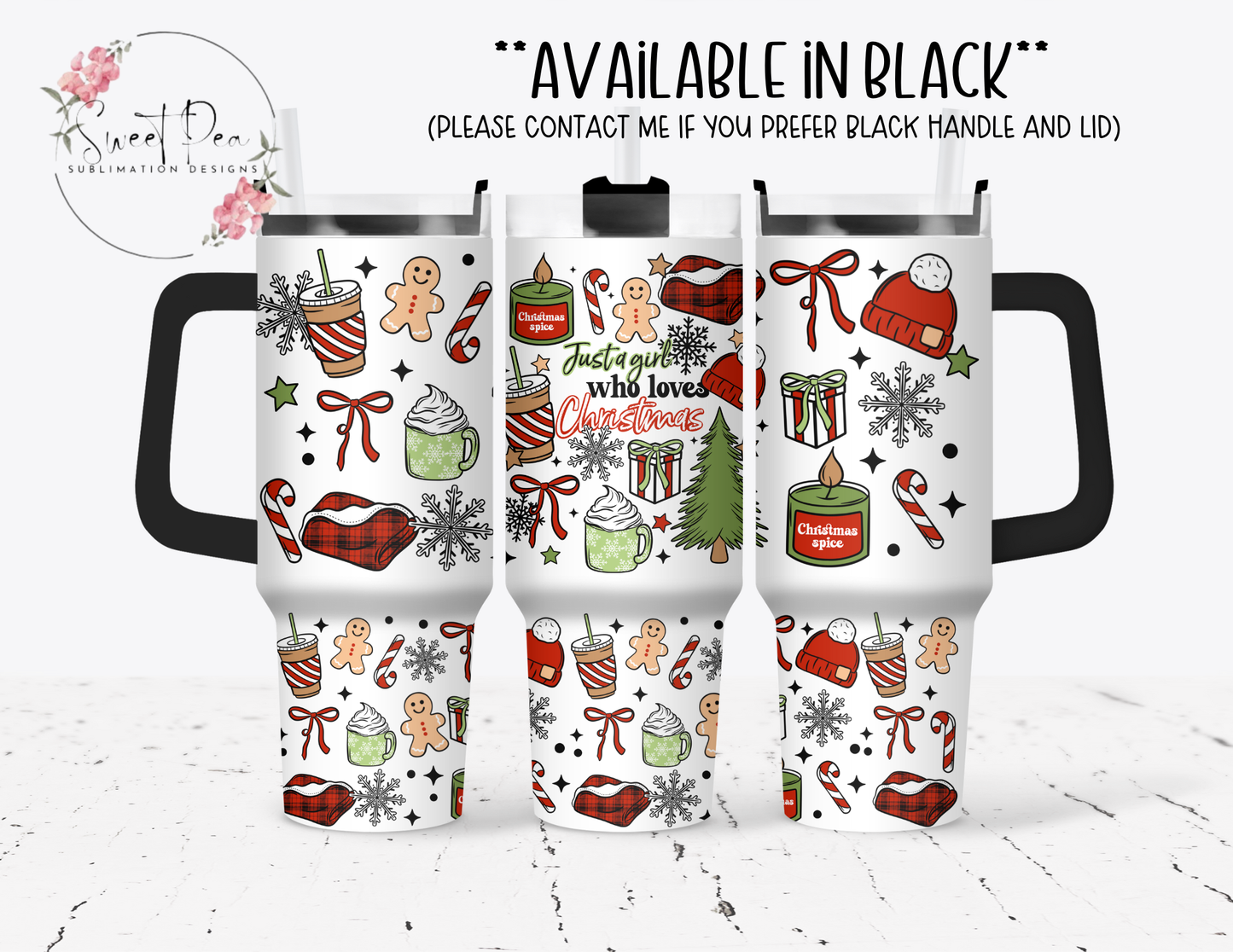 Just a Girl Who Loves Christmas 40oz Tumbler