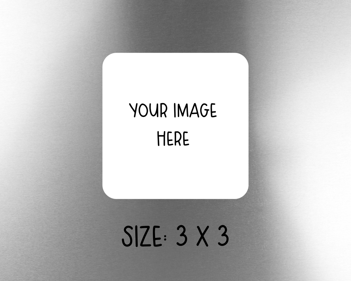 Custom Square Photo Fridge Magnet - 3 x 3 inches