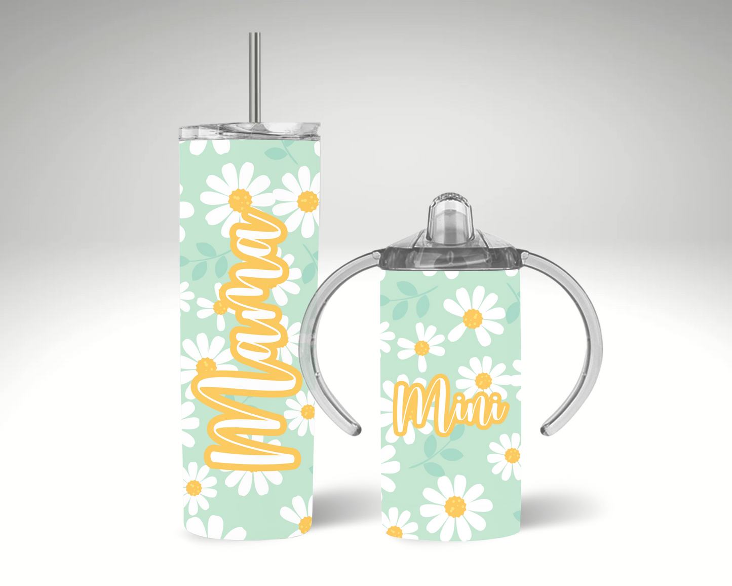 Mama & Mini Daisy Matching Tumbler Set