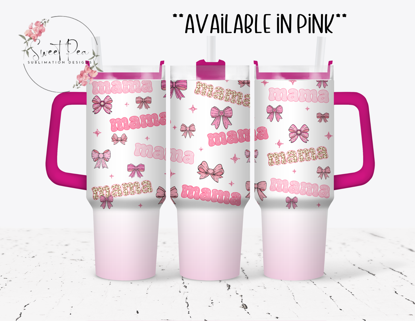 Pink Coquette Mama 40oz Tumbler