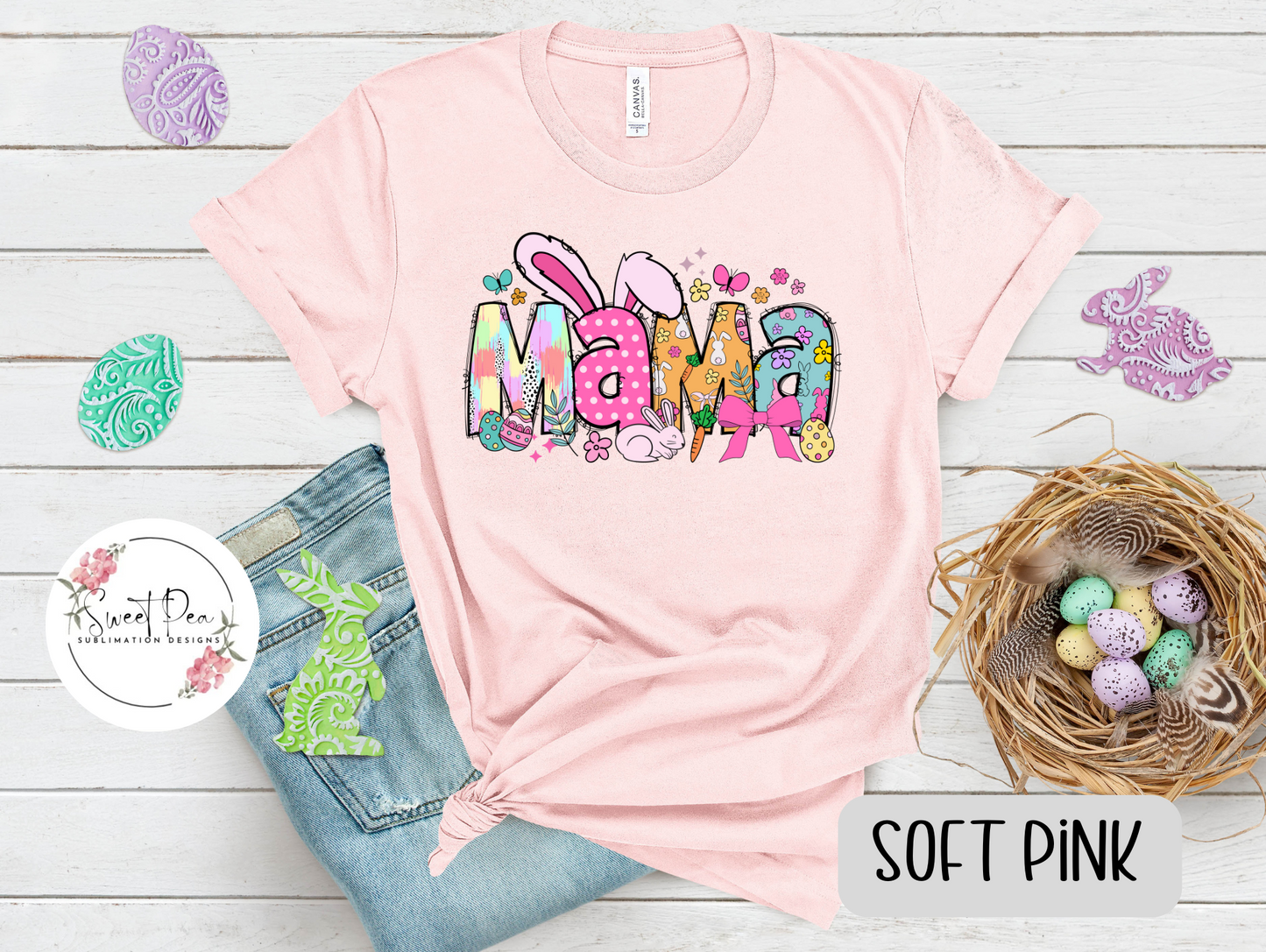 Mama Easter Coquette Bunny T-Shirt