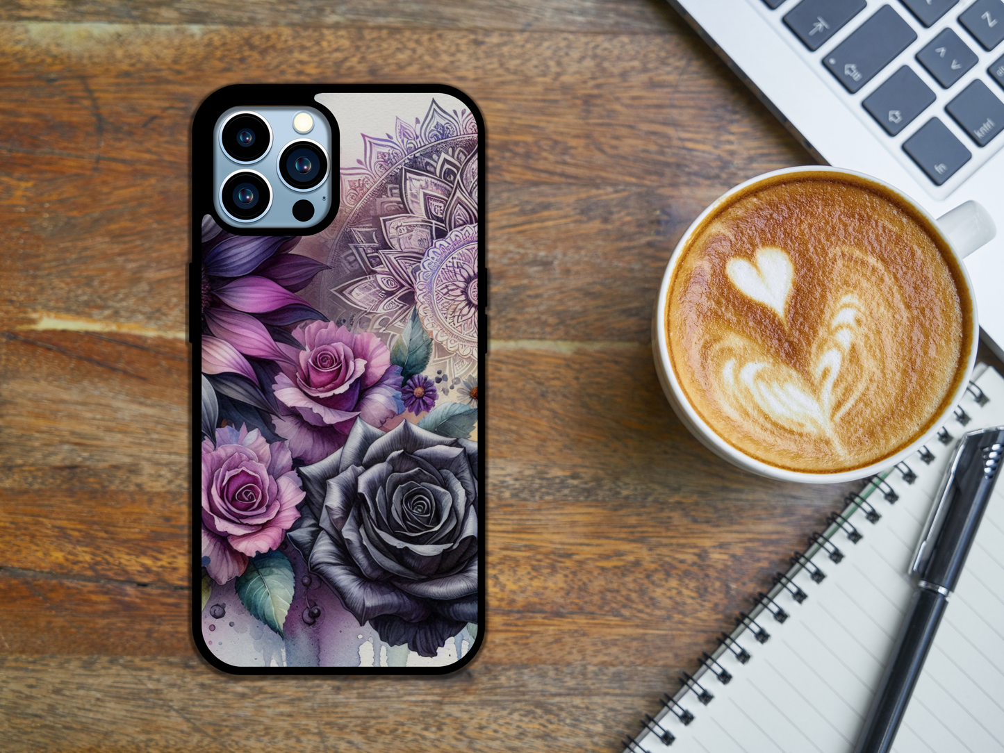 Purple Floral Mandala iPhone Case