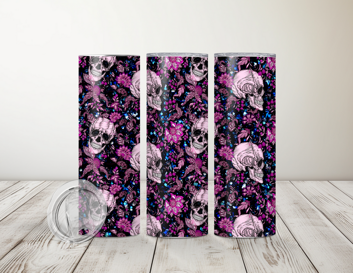 Floral Skulls 20oz Tumbler