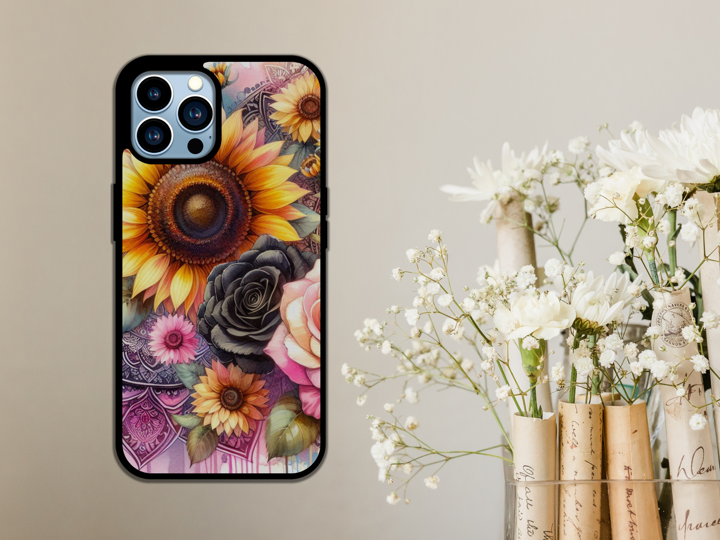 Sunflowers + Roses iPhone Case