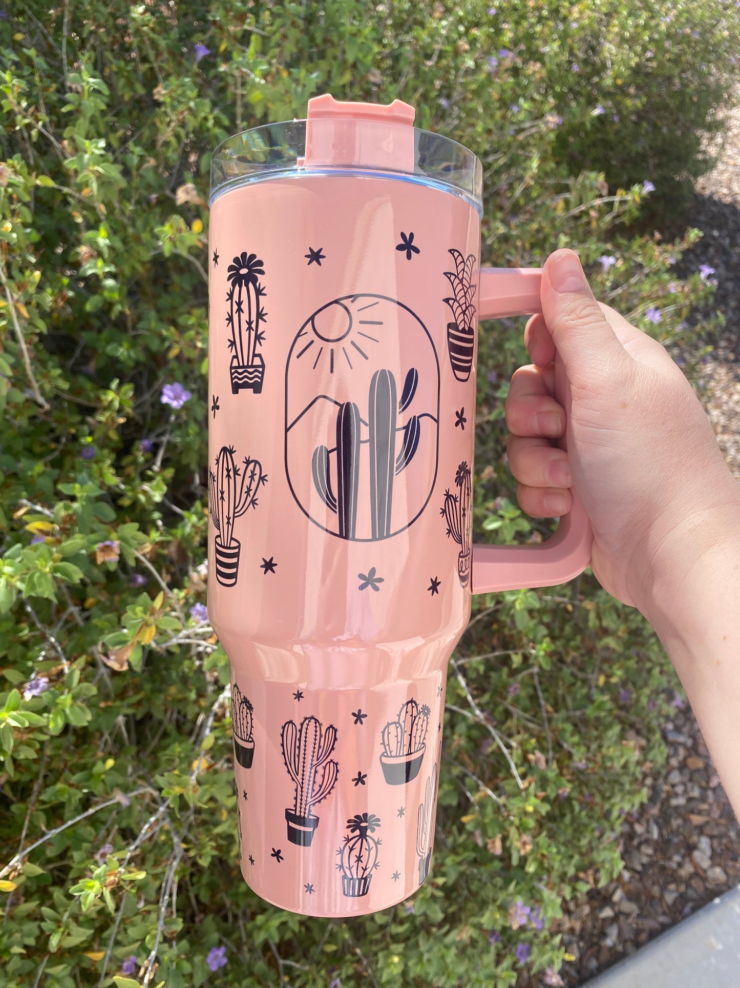 Pink Cactus 40oz Tumbler
