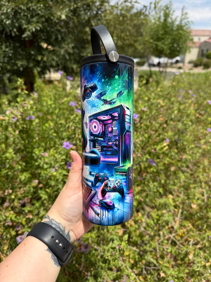 Gaming 20oz Flip Top Tumbler