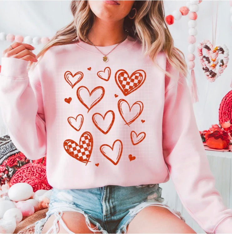Checkered Hearts Shirt