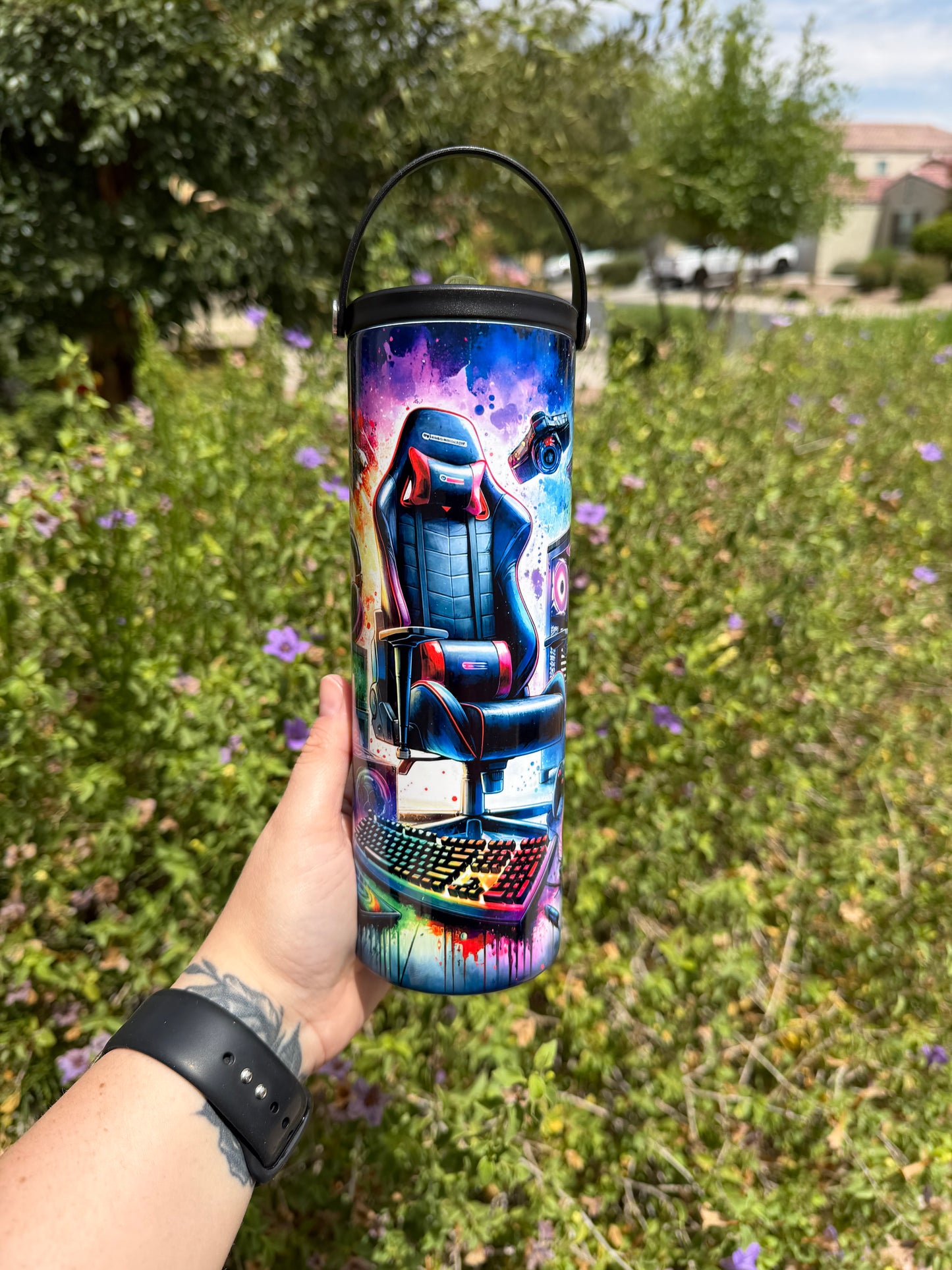 Gaming 20oz Flip Top Tumbler