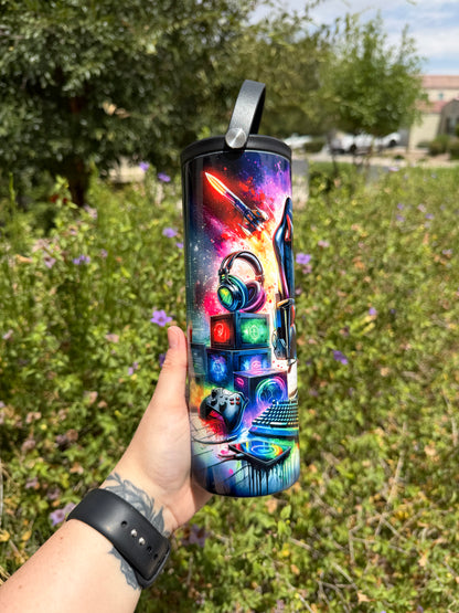 Gaming 20oz Flip Top Tumbler
