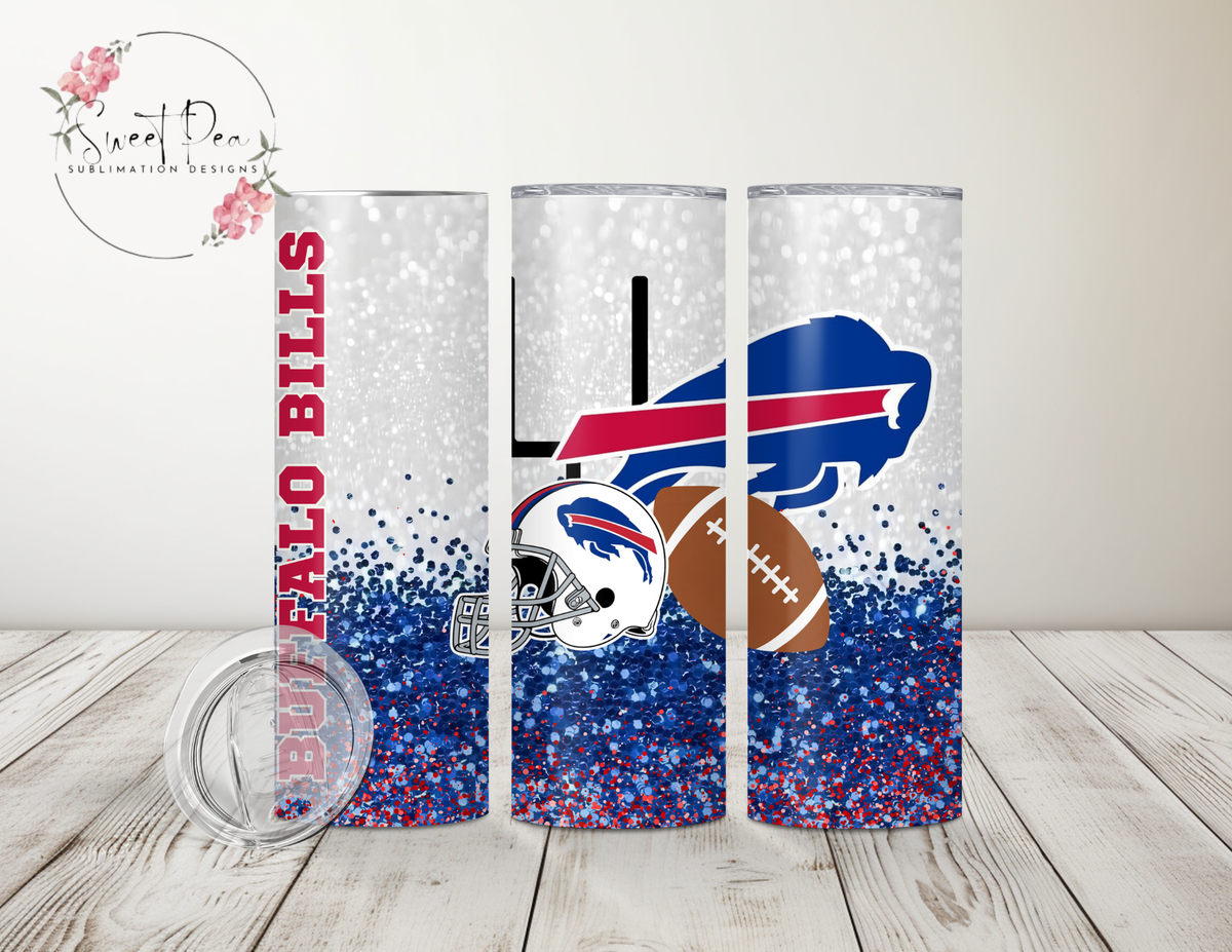 Buffalo Bills Glitter 20oz Tumbler