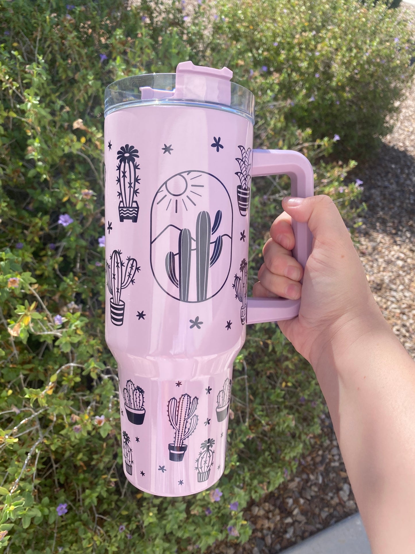 Purple Cactus 40oz Tumbler