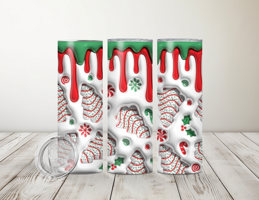 3D Christmas Tree Cookies 20 oz Tumbler