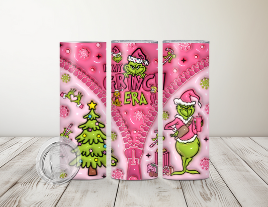 3D Pink In my Grinch Era 20 oz Tumbler