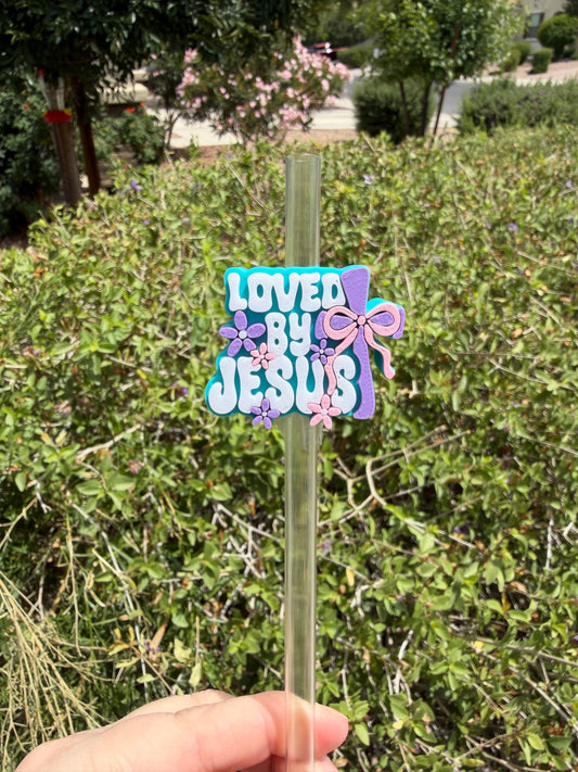 Jesus Loves Me Straw Topper