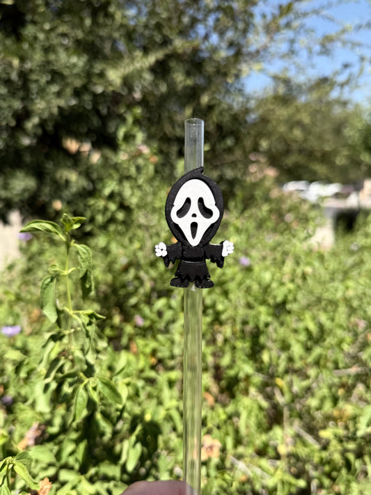 Ghostface Straw Topper