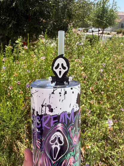 Ghostface Straw Topper