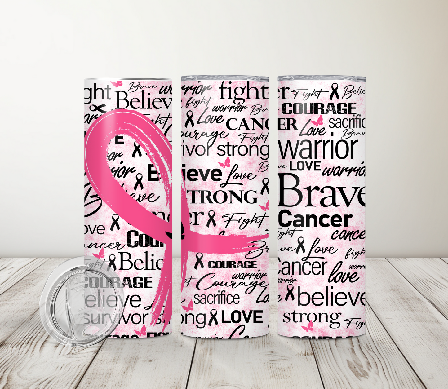 Inspirational Breast Cancer Awareness 20oz Tumbler