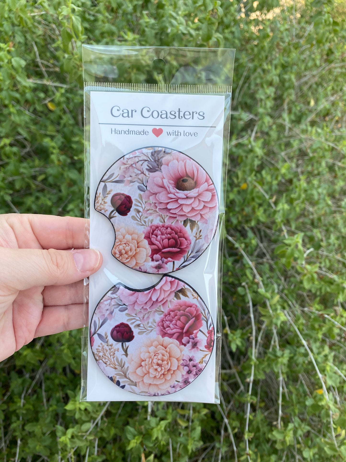 Floral Car Coasters