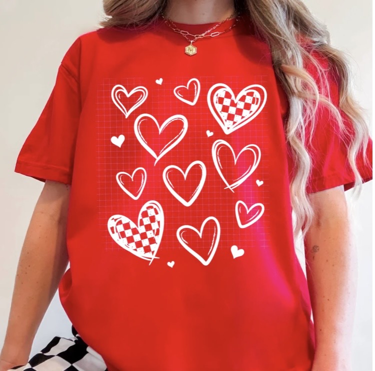 Checkered Hearts Shirt