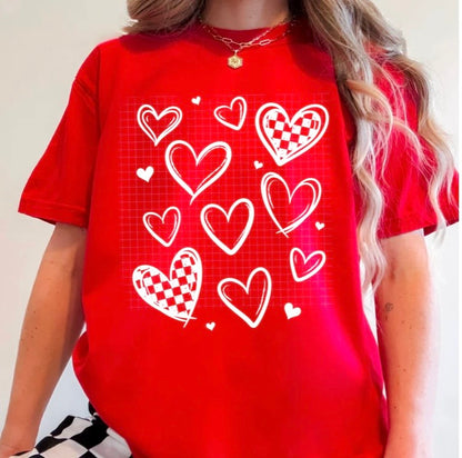 Checkered Hearts Shirt