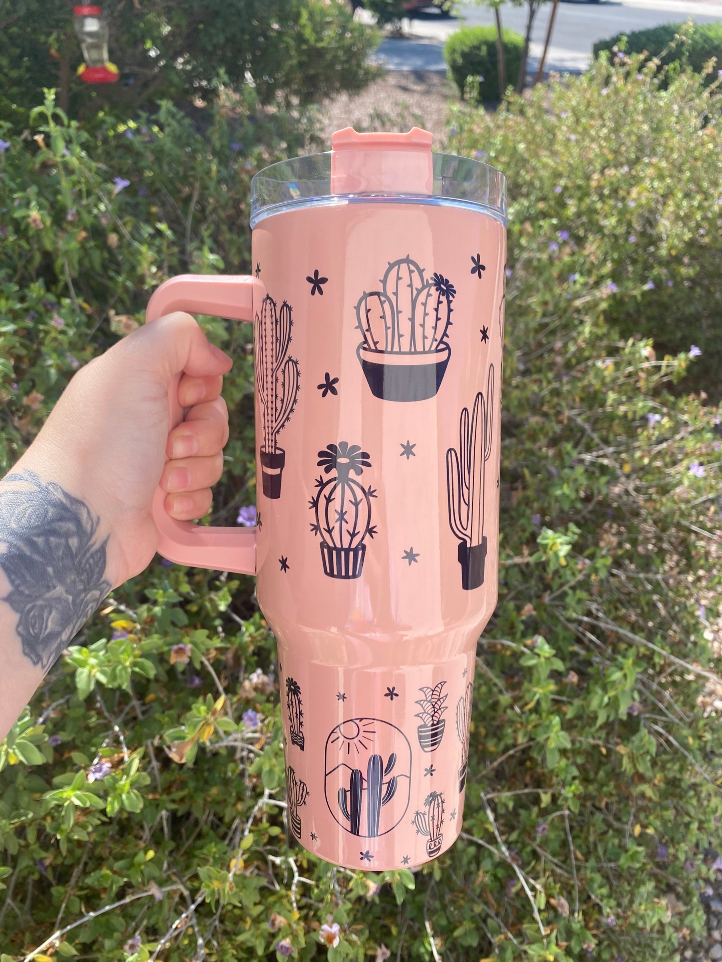 Pink Cactus 40oz Tumbler