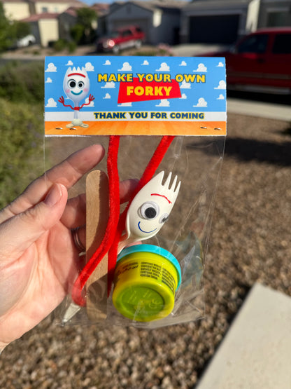 Toy Story Make Your Own Forky Party Favor - Personalized