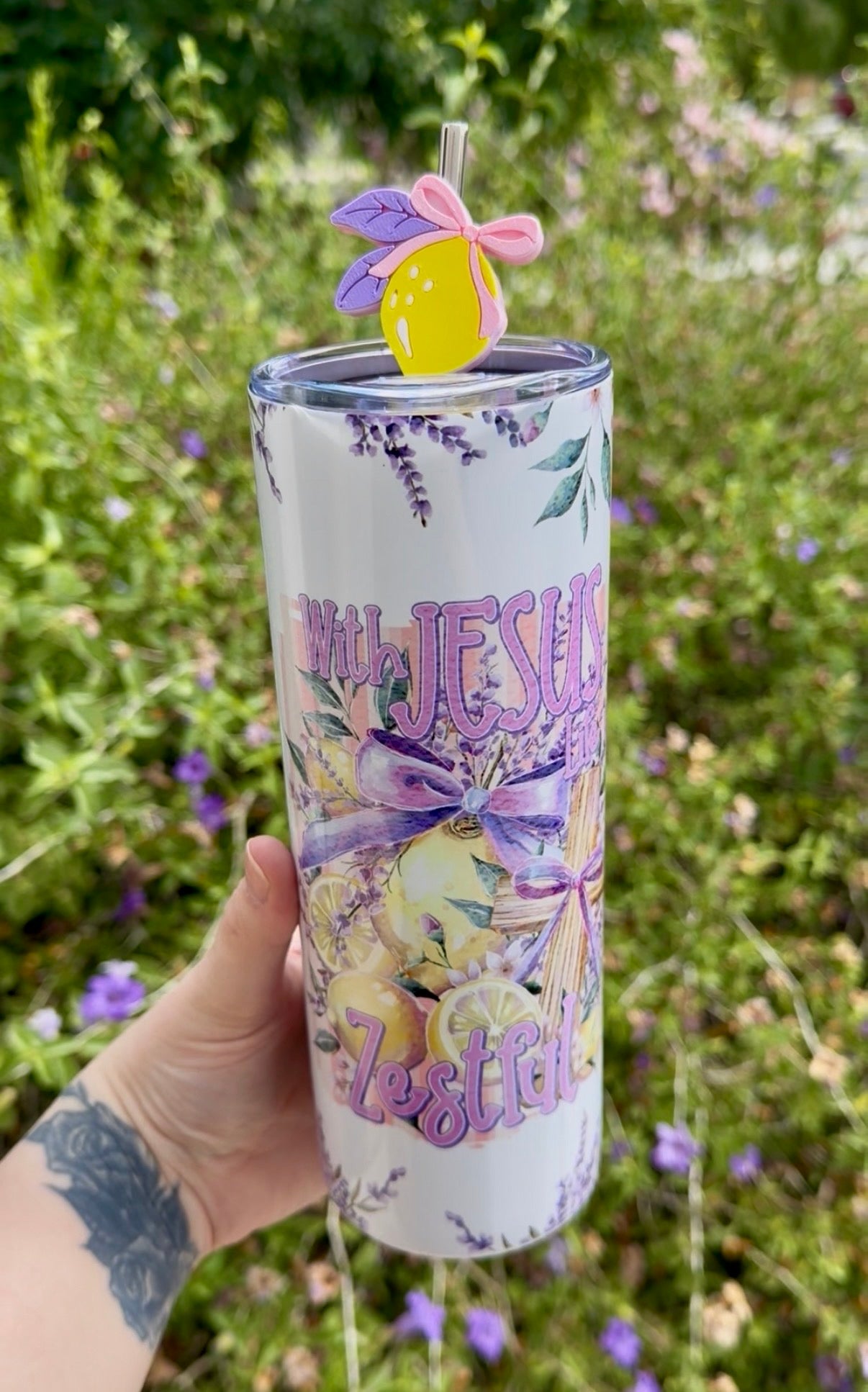 With Jesus Life is Zestful 20oz Tumbler