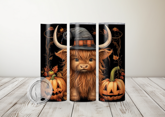 Fall Highland Cow 20oz Tumbler