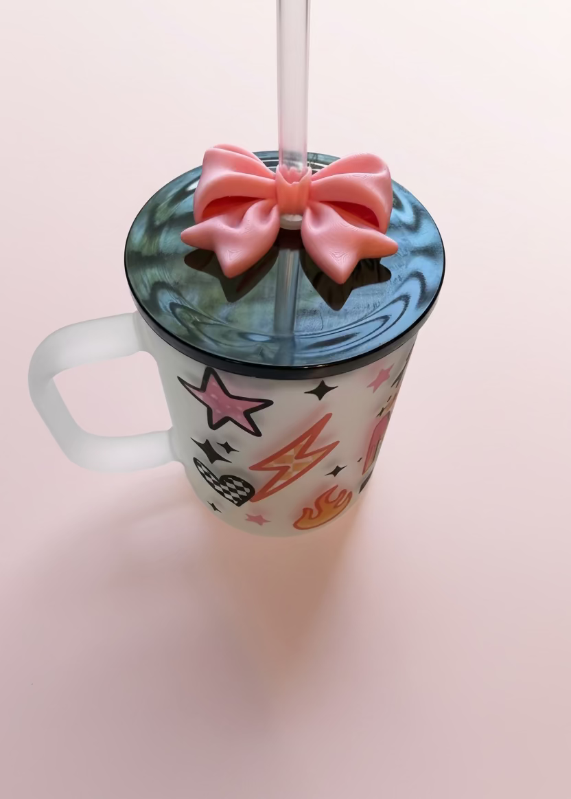 Bow Straw Lid Toppers