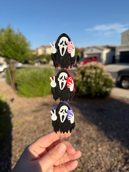 Ghostface Phone Straw Topper