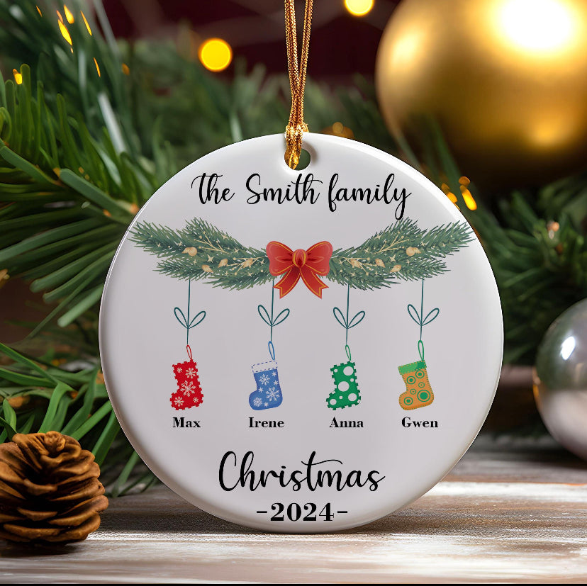 Personalized Family Stockings Ornament