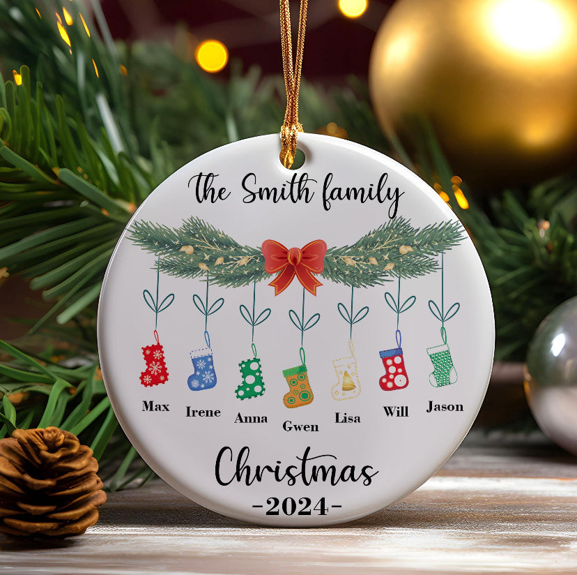 Personalized Family Stockings Ornament