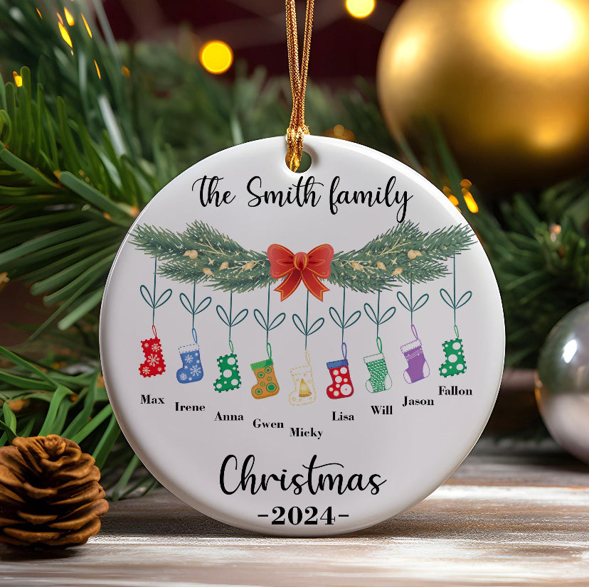 Personalized Family Stockings Ornament