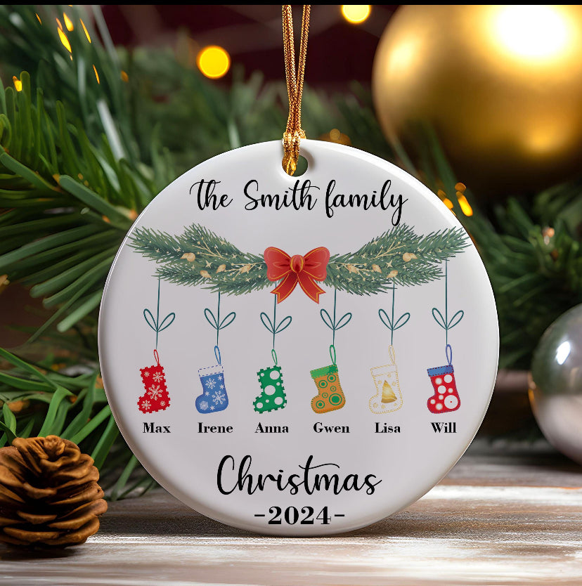 Personalized Family Stockings Ornament