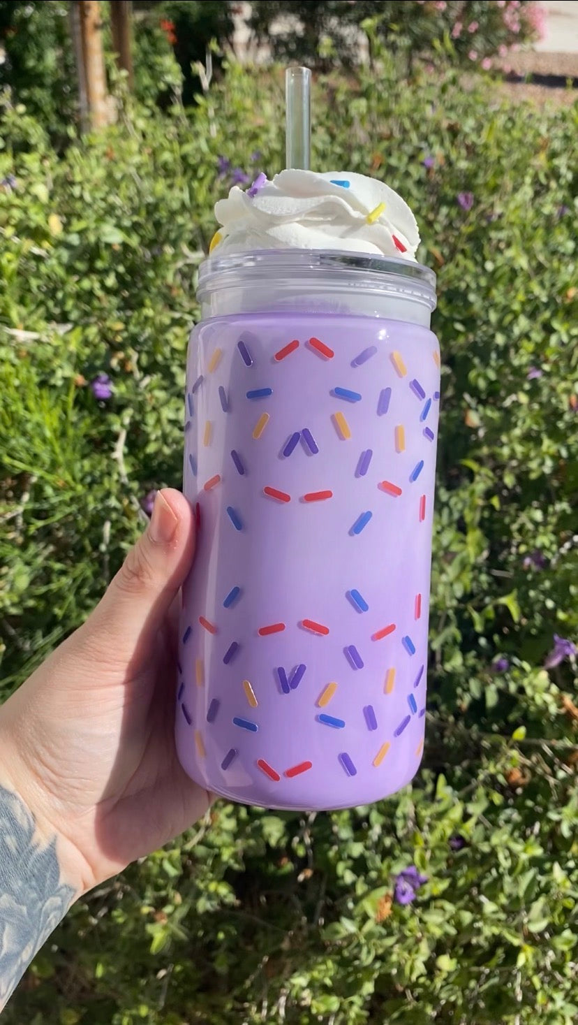 Grimace Shake Acrylic Snow Globe with Decorated Lid
