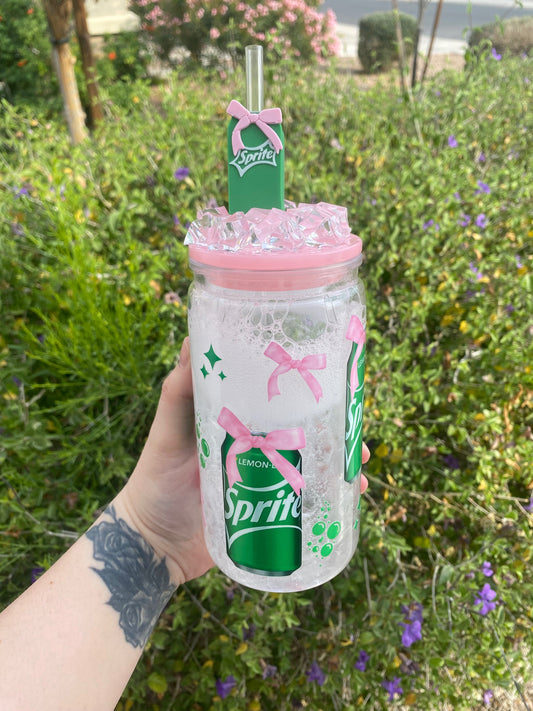 Sprite Coquette Acrylic Snow Globe Tumbler
