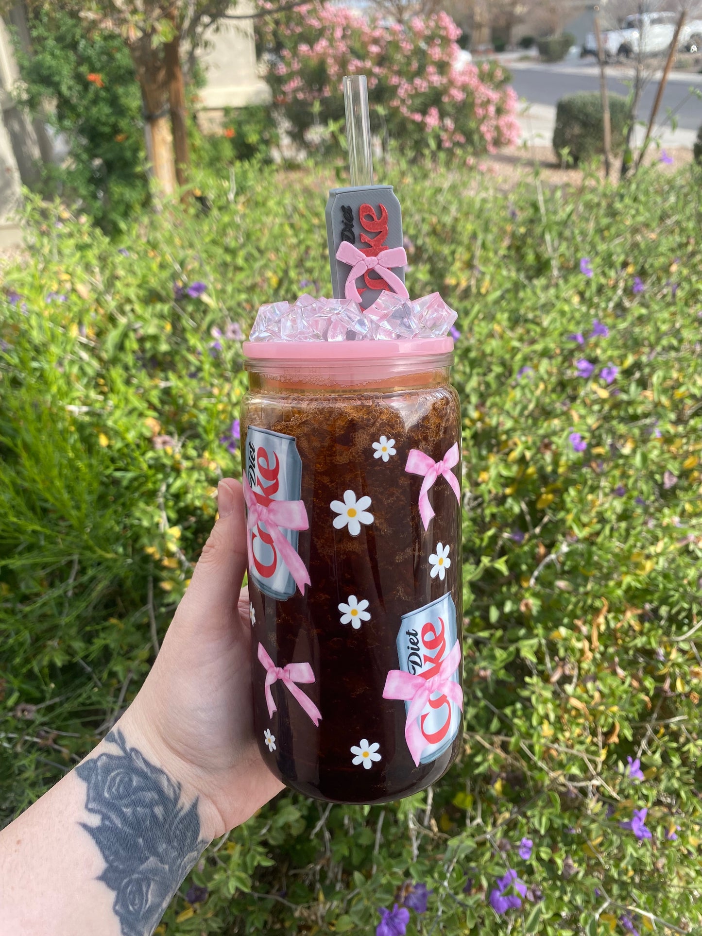 Diet Coke Coquette Acrylic Snow Globe Tumbler